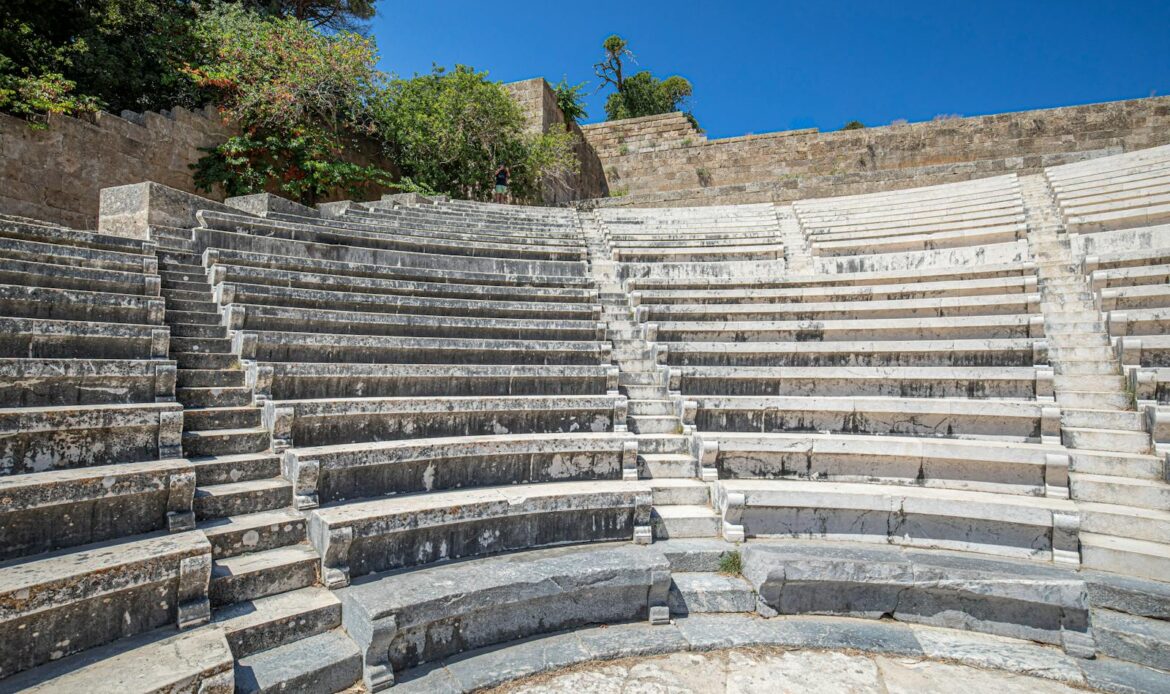 The ancient roman theatre in the city of kastoria